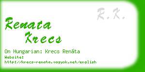 renata krecs business card